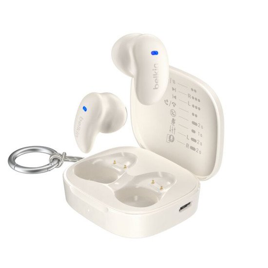 Belkin SoundForm Anywhere Casque Avec fil &sans fil Ecouteurs Appels/Musique USB Type-C Bluetooth Blanc