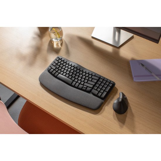 Logitech Wave Keys clavier RF sans fil + Bluetooth AZERTY Belge Graphite