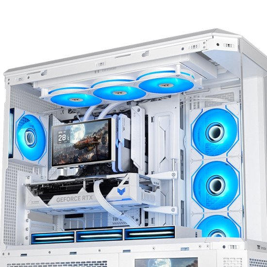 Thermaltake CL-W494-PL12SW-A système de refroidissement d'ordinateur Processeur Refroidisseur de liquide tout-en-un 12 cm Blanc 1 pièce(s)