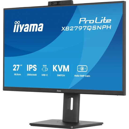 iiyama ProLite XB2797QSNPH-B1 27IN IPS LCD 4MS 2560X1440 350CD/M2 HDMI/DP/USB 2 écran PC 68,6 cm (27") 2560 x 1440 pixels Quad HD Noir