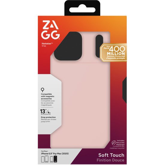 ZAGG Manhattan Snap coque de protection pour téléphones portables 17,5 cm (6.9") Housse Rose ZAGG Manhattan Snap coque de protection pour téléphones portables 17,5 cm (6.9") Housse Rose