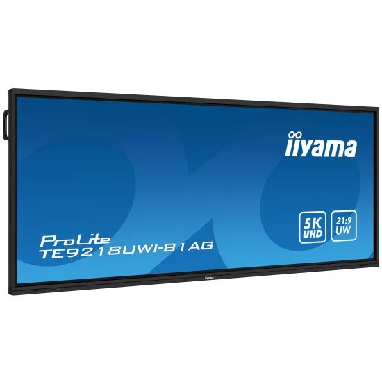 iiyama TE9218UWI-B1AG affichage de messages Écran plat interactif 2,32 m (91.5") LED Wifi 500 cd/m² 5K Ultra HD Noir Écran tactile Intégré dans le processeur Android 16/7 iiyama TE9218UWI-B1AG affichage de messages Écran plat interactif 2,32 m (91.5") LED Wifi 500 cd/m² 5K Ultra HD Noir Écran tactile Intégré dans le processeur Android 16/7