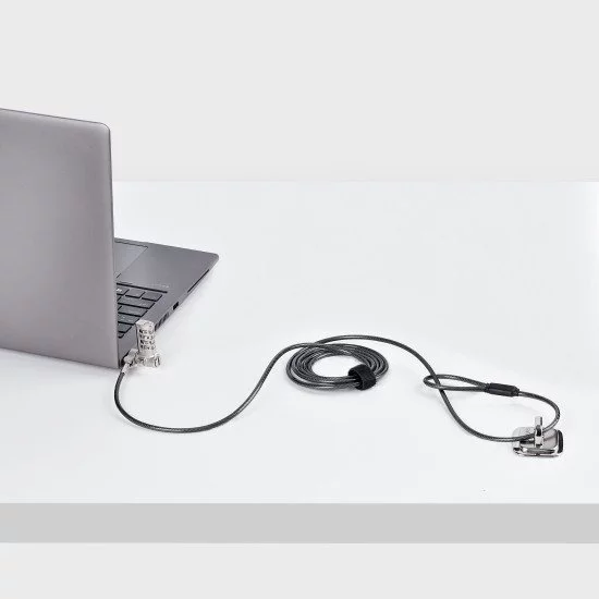 StarTech.com Câble Antivol pour Ordinateur Portable de 2m - Câble de Sécurité pour PC Portable, Compatible avec Noble Wedge®/Nano/K-Slot - Câble de Verrouillage avec Serrure à Combinaison sans Clé, Câble Anti-Vol StarTech.com Câble Antivol pour Ordinateur Portable de 2m - Câble de Sécurité pour PC Portable, Compatible avec Noble Wedge®/Nano/K-Slot - Câble de Verrouillage avec Serrure à Combinaison sans Clé, Câble Anti-Vol