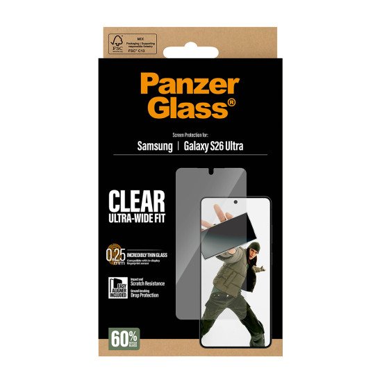 PanzerGlass ® Screen Protector Samsung Galaxy S26 Ultra | Ultra-Wide Fit w. EasyAligner Protection d'écran transparent 1 pièce(s)
