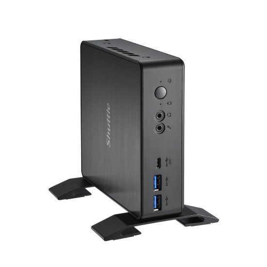 Shuttle XPC Nano PC NC40U, Intel Celeron 7305U, 1x HDMI, 1x DP,1xUSB-C/DP, 6x USB3.2, 1x 2.5" bay, 2x M.2, 1x LAN, RAID, fonctionnement permanent 24/7, attaches VESA