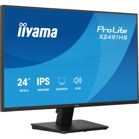 iiyama ProLite X2491HS-B1 écran PC 60,5 cm (23.8") 1920 x 1080 pixels Full HD LCD Noir