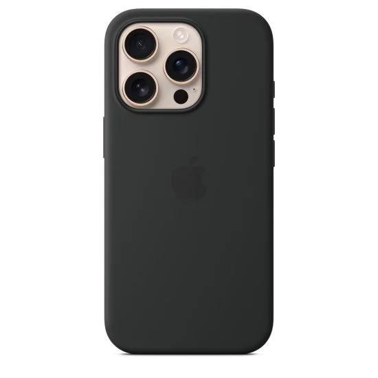 Apple Coque en silicone avec MagSafe pour iPhone 16 Pro - Noir Apple Coque en silicone avec MagSafe pour iPhone 16 Pro - Noir