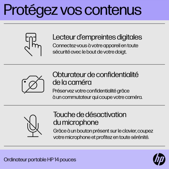 HP 14-ep0752nb Intel® Core™ i5 i5-1334U Ordinateur portable 35,6 cm (14") Full HD 8 Go DDR4-SDRAM 512 Go SSD Wi-Fi 6 (802.11ax) Windows 11 Home Argent