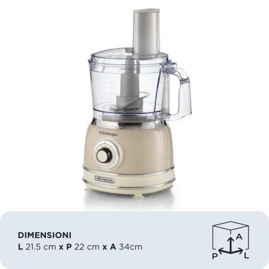 Ariete Vintage Line 1781/03 robot de cuisine 1000 W 2,1 L Beige