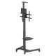 Manhattan Support sur roulettes pour TV/moniteurs, réglage hauteur par manivelle, écrans 37" à 65", Compatibilité VESA : de 200x200 à 600x400 mm (vérifiez les dimensions des quatre trous de fixation à l'arrière), charge max. 70 kg, hauteur 1120–