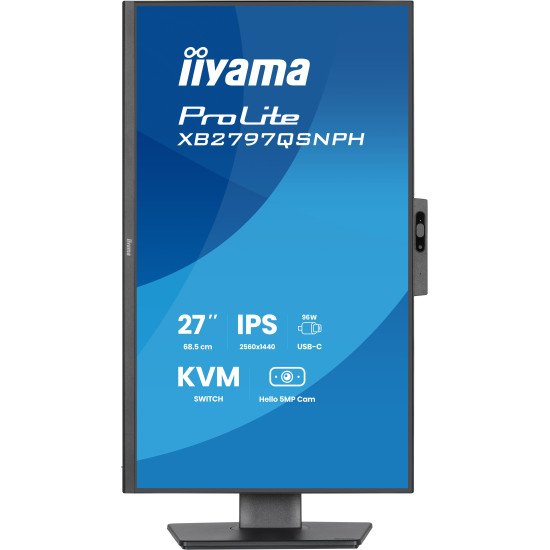 iiyama ProLite XB2797QSNPH-B1 27IN IPS LCD 4MS 2560X1440 350CD/M2 HDMI/DP/USB 2 écran PC 68,6 cm (27") 2560 x 1440 pixels Quad HD Noir