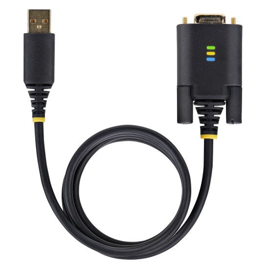 StarTech.com Câble USB-Série de 1m - Rétention COM, Vis/Écrous Interchangeables, Adaptateur USB vers DB9 RS232, Convertisseur USB RS232, Circuit Intégré FTDI, Protection ESD, Windows/macOS/Linux