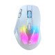 Turtle Beach Kone XP Air - Souris gaming RGB ergonomique, personnalisable et sans fil, Bluetooth, capteur optique 19 000 DPI, autonomie de batterie de 100 heures, station de charge, 29 entrées programmables, éclairage AIMO RGB, molette 4D Blanc