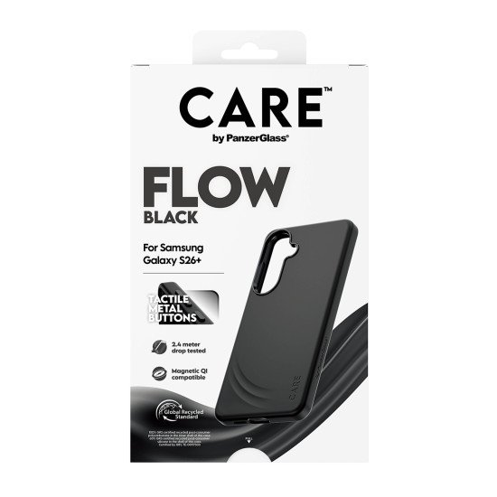 PanzerGlass CARE™ by ® Flow Case Black w. Qi Samsung Galaxy S26+ coque de protection pour téléphones portables Housse Noir