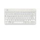 R-Go Tools Clavier ergonomique R-Go Compact Break, clavier compact avec logiciel de pause,QWERTZ (DE), Bluetooth, blanc