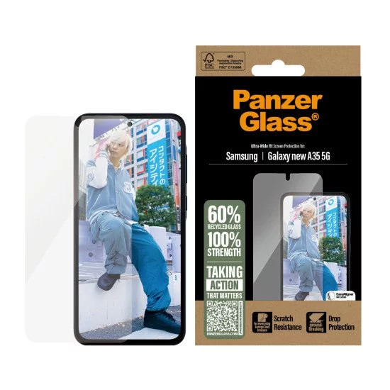 PanzerGlass PGRNUWFG38083 écran et protection arrière de téléphones portables Protection d'écran transparent Samsung 1 pièce(s)