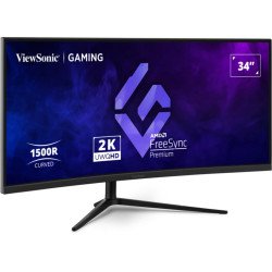 Viewsonic VX3418C-2K écran PC 86,4 cm (34") 3440 x 1440 pixels UltraWide Quad HD Noir