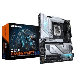 GIGABYTE Carte mère Z890 GAMING X WIFI7 - Prend en charge les processeurs Intel Core Ultra (Série 2), VRM à 16+1+2 phases, jusqu'à 8800MHz DDR5 (OC), 1xPCIe 5.0 + 3xPCIe 4.0, Wi-Fi 7, LAN 2.5GbE, USB 4 GIGABYTE Carte mère Z890 GAMING X WIFI7 - Prend en charge les processeurs Intel Core Ultra (Série 2), VRM à 16+1+2 phases, jusqu'à 8800MHz DDR5 (OC), 1xPCIe 5.0 + 3xPCIe 4.0, Wi-Fi 7, LAN 2.5GbE, USB 4