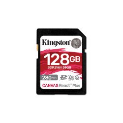 Kingston Technology 128GB Canvas React Plus SDXC UHS-II 280R/100W U3 V60 for Full HD/4K Kingston Technology 128GB Canvas React Plus SDXC UHS-II 280R/100W U3 V60 for Full HD/4K