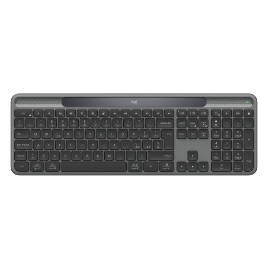 Logitech Signature Slim Solar+ K980 clavier Universel RF sans fil + Bluetooth QWERTY Italien Graphite