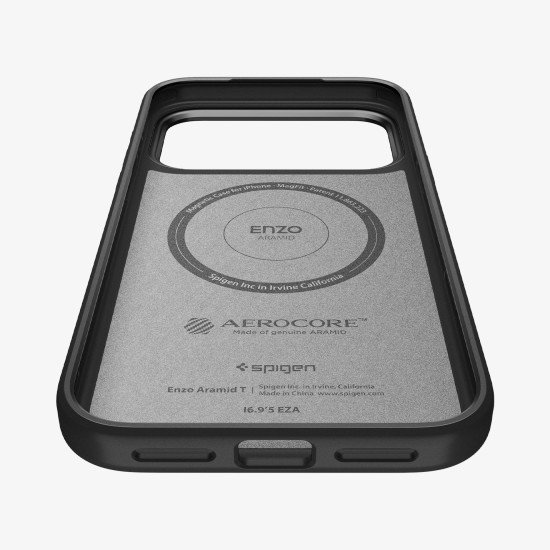 Spigen Enzo Aramid T (MagFit) coque de protection pour téléphones portables 17,5 cm (6.9") Housse Noir