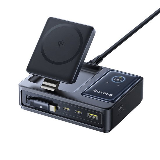 Baseus Nomos Universel Noir Secteur Recharge sans fil Charge rapide Intérieure Baseus Nomos Universel Noir Secteur Recharge sans fil Charge rapide Intérieure