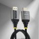 StarTech.com Câble HDMI Haute Vitesse Certifié Premium 50cm (1,6ft), Ultra Flexible, 4K 60Hz/1440p 144Hz avec HDR10/ARC, 18Gbps, Cordon HDMI Tressé Haute Flexibilité
