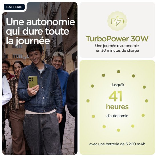 Motorola moto g86 5G 16,9 cm (6.67") Double SIM Android 15 USB Type-C 8 Go 256 Go 5200 mAh Vert