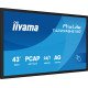 iiyama T4329AS-B1AG Écran d'affichage dynamique Écran plat interactif 108 cm (42.5") LED Wifi 500 cd/m² 4K Ultra HD Noir Écran tactile Intégré dans le processeur Android 24/7 iiyama T4329AS-B1AG Écran d'affichage dynamique Écran plat interactif 108 cm (42.5") LED Wifi 500 cd/m² 4K Ultra HD Noir Écran tactile Intégré dans le processeur Android 24/7