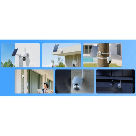 Reolink B430 + solar Dôme Caméra de sécurité IP Intérieure et extérieure Mur