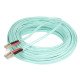 StarTech.com Câble à Fibre Optique Multimode LC/UPC vers LC/UPC OM4, Fibre LOMMF/VCSEL Zipcord 50/125µm, Réseaux 100G, Faible Perte d'Insertion, Cordon de Raccordement Fibre LSZH, 20m