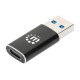 Manhattan Adaptateur USB-C vers USB-A, femelle vers mâle, 10 Gbit/s (USB 3.2 Gen 2 / USB 3.1), noir, garantie à vie