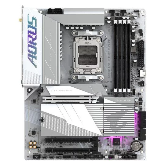 Gigabyte B650E AORUS ELITE X AX ICE carte mère AMD B650 Emplacement AM5 ATX Gigabyte B650E AORUS ELITE X AX ICE carte mère AMD B650 Emplacement AM5 ATX