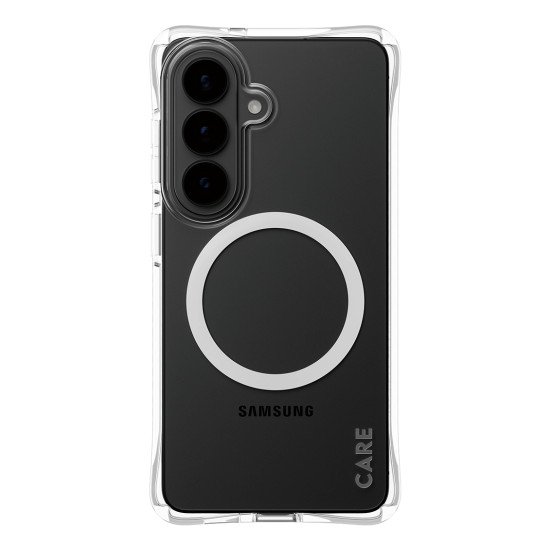 PanzerGlass CARE™ by ® Samba Case Transparent w. White Qi Samsung Galaxy S26 coque de protection pour téléphones portables 16 cm (6.3") Housse