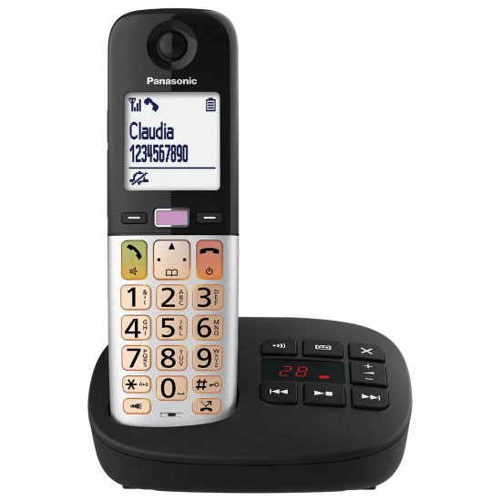 Panasonic KX-TGU430 Téléphone DECT Identification de l'appelant Noir, Gris