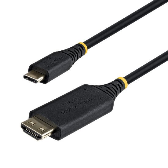 StarTech.com Câble Adaptateur USB-C vers HDMI de 1m, Connecteur HDMI à Verrouillage, 4K 60Hz, Compatible Thunderbolt, HDR, Câble Unidirectionnel pour MacBook, Dell, HP, Lenovo