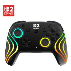 Turtle Beach Afterglow Wave Noir Manette de gaming RGB sans fil Sous licence officielle pour Nintendo Switch 2