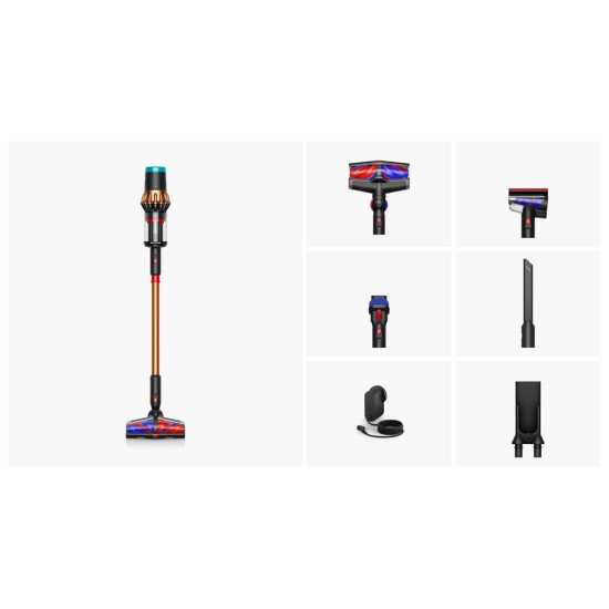 Dyson V16 Piston Animal Aspirateur-balai 2 en 1 Batterie Sec HEPA Sans sac 1,3 L 900 W Noir, Cuivre