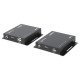 Manhattan Kit d'extension KVM HDMI 1080p sur IP, étend le signal 1080p@60 Hz jusqu'à 120 m via câble Ethernet Cat6 ou réseau IP, émetteur et récepteur, ports USB-A pour PC, souris et clavier, noir, garantie de 3 ans
