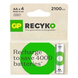 GP Batteries ReCyko Pro GPRCK210AA112C4 pile domestique Batterie rechargeable AA Hybrides nickel-métal (NiMH)