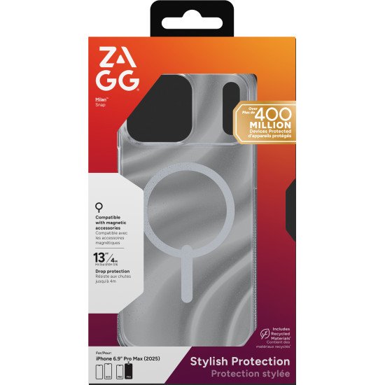 ZAGG Milan Snap coque de protection pour téléphones portables 17,5 cm (6.9") Housse Argent ZAGG Milan Snap coque de protection pour téléphones portables 17,5 cm (6.9") Housse Argent