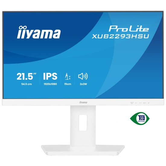 iiyama ProLite XUB2293HSU-W7 écran PC 54,6 cm (21.5") 1920 x 1080 pixels Full HD LED Blanc iiyama ProLite XUB2293HSU-W7 écran PC 54,6 cm (21.5") 1920 x 1080 pixels Full HD LED Blanc