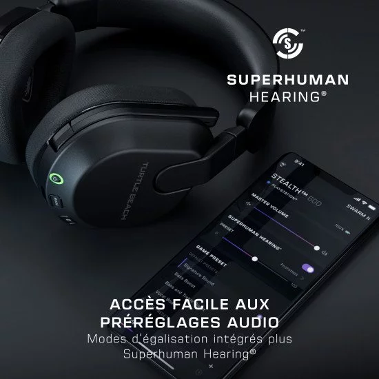 Turtle Beach Casque gaming amplifié multiplateforme sans fil Stealth 600 pour Xbox Series X|S, Xbox One, PC, Nintendo Switch et mobile - Bluetooth, 80 heures de batterie et microphone antibruit – Noir Turtle Beach Casque gaming amplifié multiplateforme sans fil Stealth 600 pour Xbox Series X|S, Xbox One, PC, Nintendo Switch et mobile - Bluetooth, 80 heures de batterie et microphone antibruit – Noir