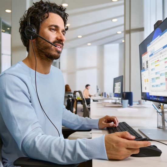 HP Poly Micro-casque filaire USB binaural Mission 425 Classic