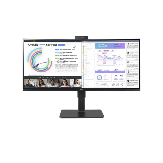 LG 34BQ77QC-B écran PC 86,4 cm (34") 3440 x 1440 pixels Wide Quad HD Noir