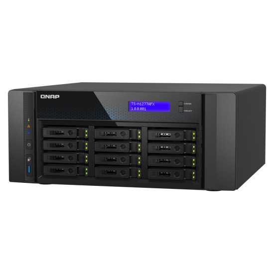QNAP TS-H1277AFX-R7-32G serveur de stockage NAS Tower AMD Ryzen™ 7 32 Go DDR5 0 To QuTS hero Noir