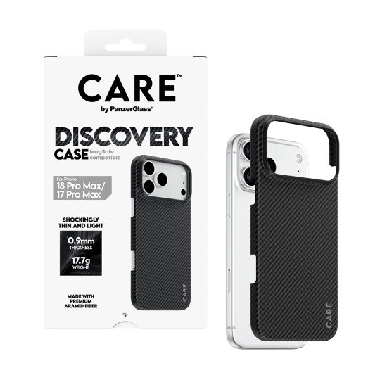PanzerGlass CARE™ by ® Discovery Case Black & Grey w. MagSafe iPhone 2026 Pro Max | 17 Pro Max coque de protection pour téléphones portables Housse Noir