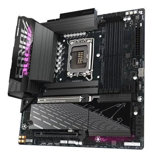 GIGABYTE B860M AORUS ELITE WIFI6E Carte mère - Processeurs Intel Core Ultra, VRM 12+1+2+1 phases, jusqu'à 9200MHz DDR5, 1xPCIe 5.0 + 2xPCIe 4.0 M.2, LAN 2,5 GbE, WIFI 6E, Thunderbolt GIGABYTE B860M AORUS ELITE WIFI6E Carte mère - Processeurs Intel Core Ultra, VRM 12+1+2+1 phases, jusqu'à 9200MHz DDR5, 1xPCIe 5.0 + 2xPCIe 4.0 M.2, LAN 2,5 GbE, WIFI 6E, Thunderbolt