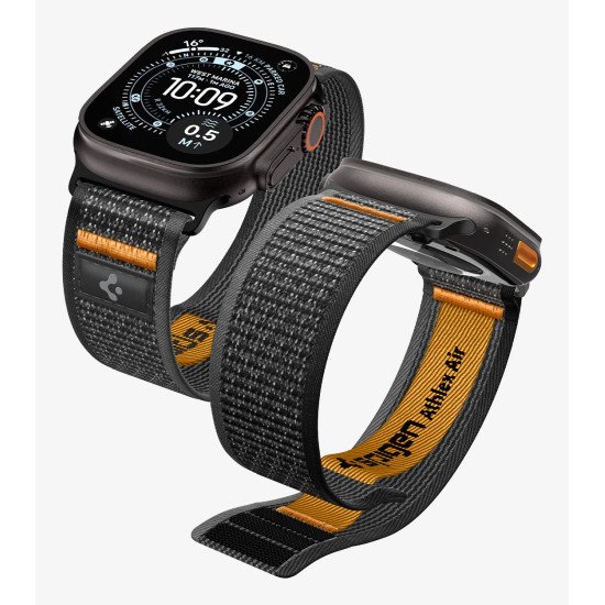 Spigen Athlex Air 2 Bande Noir, Orange Tissu