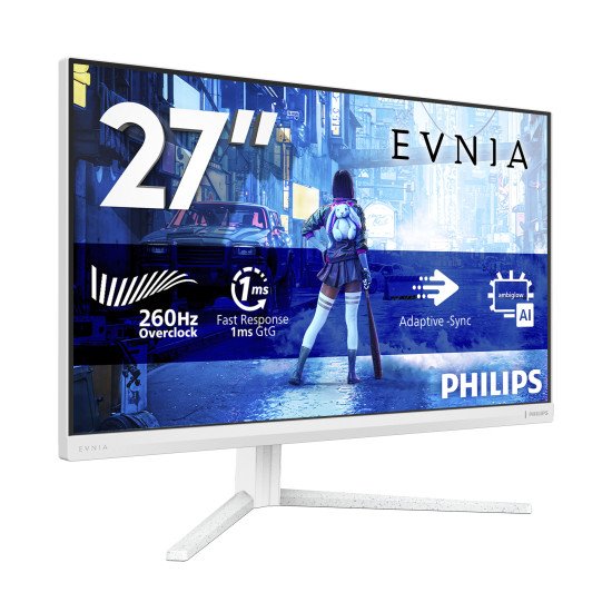 Philips Evnia 5000 27M2N5201P/00 écran PC 68,6 cm (27") 1920 x 1080 pixels Full HD LCD Blanc